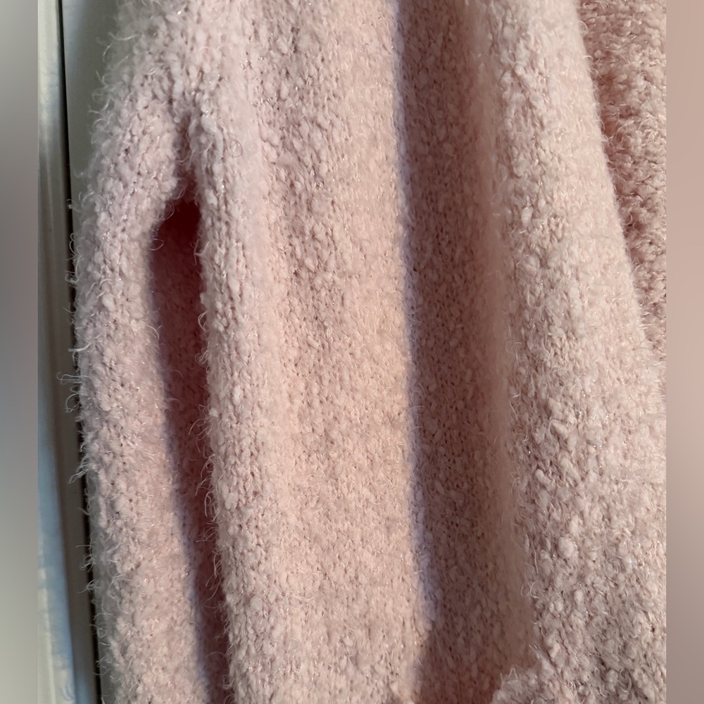 Girl’s Cozy Pink Fuzzy Sweater - Picture 3 of 11